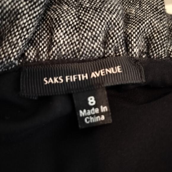 Saks Fifth Ave Tweed Dress Ruffle Collar Sleeveless Office Work - Picture 5 of 5